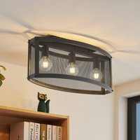 Plafón Lindby Mizgin con rejilla de 3 luce