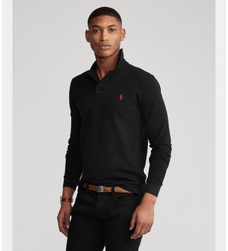 Polo Ralph Lauren para hombre. 710681126037 Polo de piqué Slim Fit negro (XXL), Casual, Algodón, Manga larga