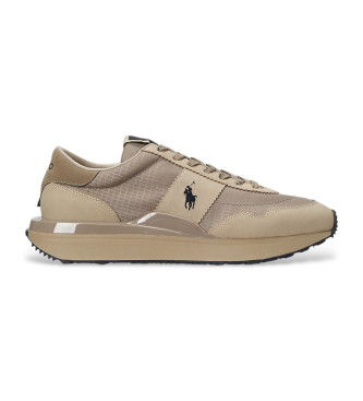 Polo Ralph Lauren para hombre. 809965080001 Zapatillas de piel Train 89 beige (36), Plano, Cordones, Casua