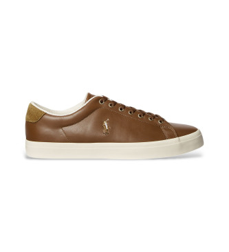 Polo Ralph Lauren para hombre. 816879935001 Zapatillas de piel Active marrón (44), Plano, Cordones, Casua