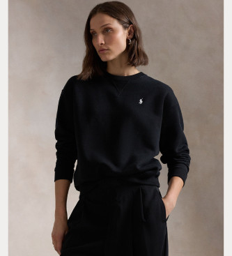 Polo Ralph Lauren para mujer. 211943006003 Jersey Fleece negro (L), Casual, Algodón