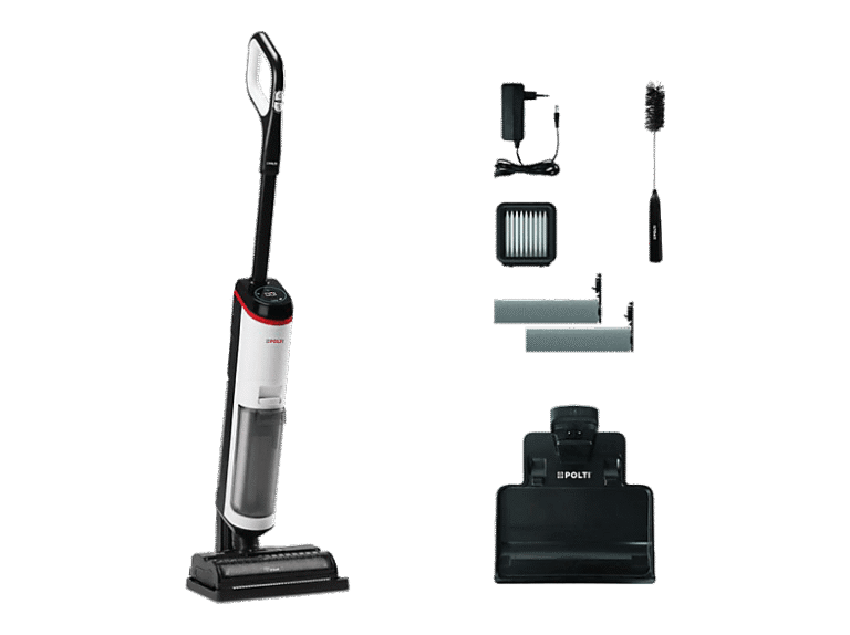 Polti Limpiador de vapor - Polti RollySteam WD30C Cordless, 450 W, 3 en 1: aspira, lava y desinfecta con vapor, 35 min autonomía, Autolimpieza, Pantal