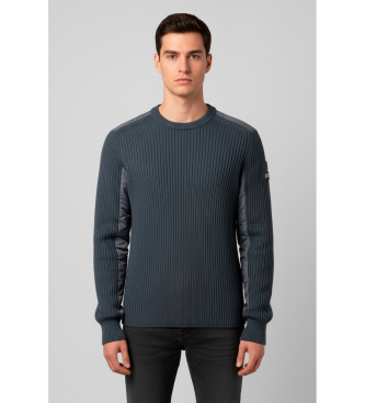 Premiata para hombre. PMG26 Jersey Ribbed gris azulado (S), Casual, Lana