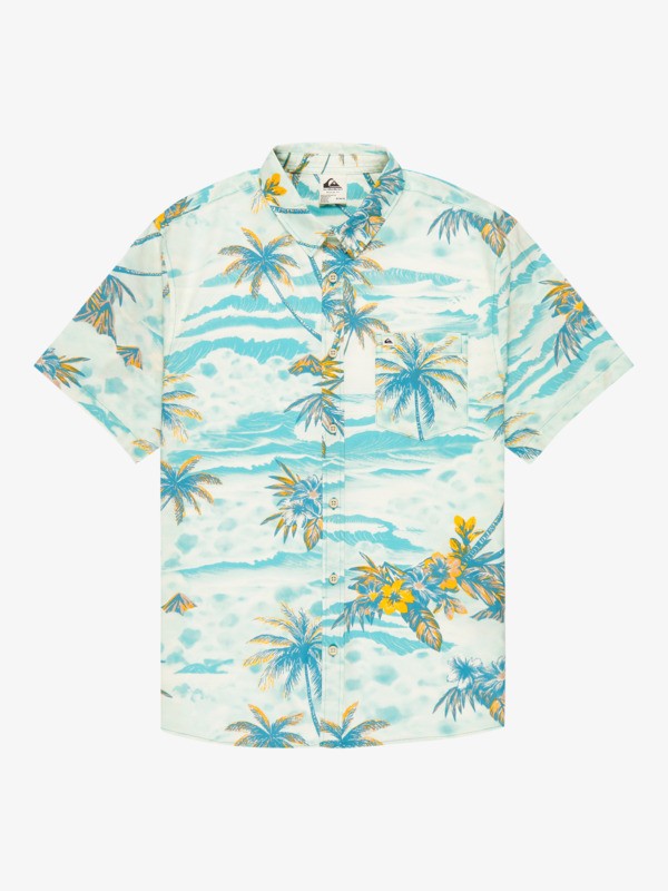 Quiksilver - Apero Classic - Camisa de Manga Corta Azul Hombre