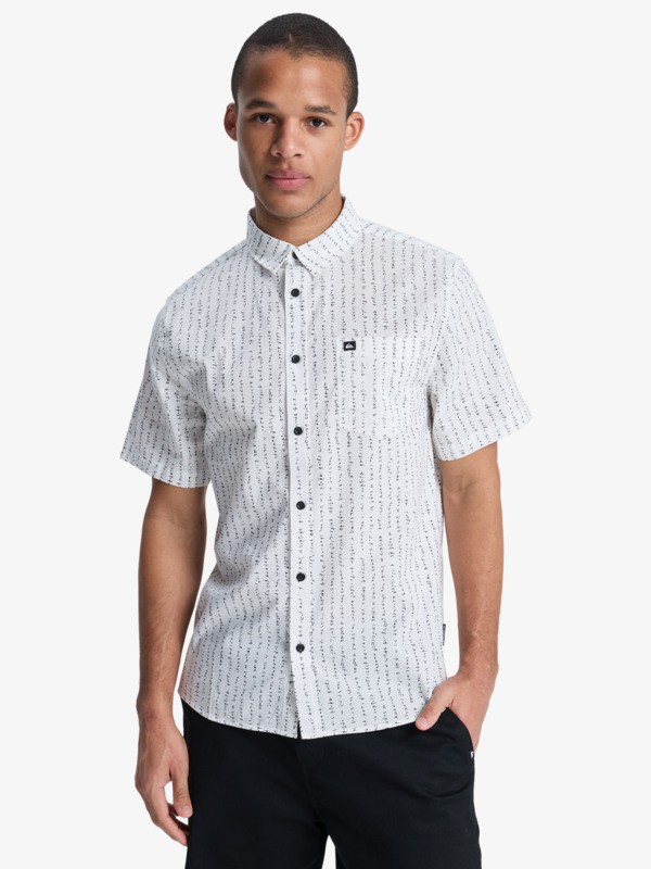 Quiksilver - Apero Classic - Camisa de Manga Corta Marrón Hombre