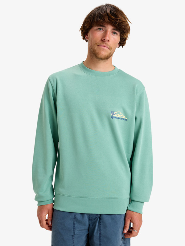 Quiksilver - Graphic Mix - Top con cuello redondo Verde hombre