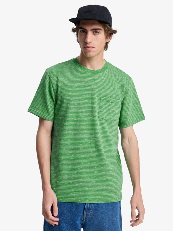 Quiksilver - Lopaz Striped Pocket - Camiseta de manga corta Verde Hombre