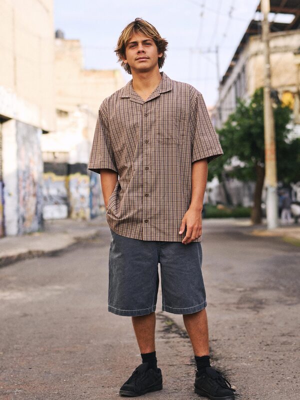 Quiksilver - Mercury Double Zero - Camisa de Manga Corta Beige Hombre