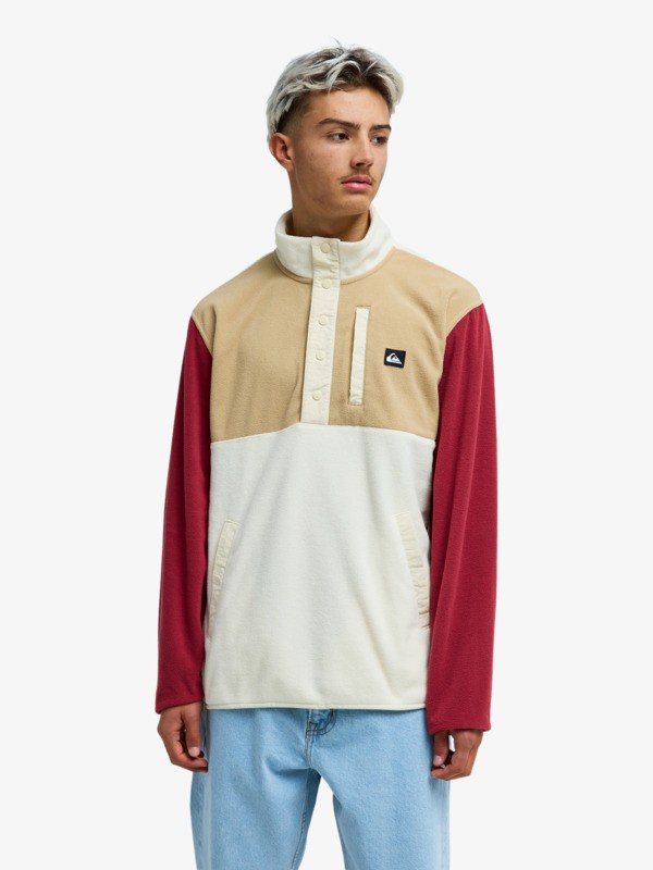 Quiksilver - No Destination Block - Polar con media cremallera Blanco Hombre