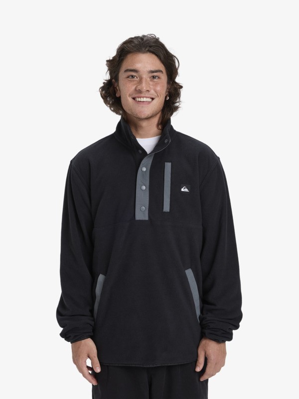 Quiksilver - No Destination Hs - Polar estampado Negro hombre