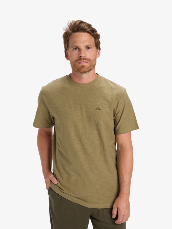 Quiksilver - Slub Roundneck - Camiseta de manga corta Beige hombre