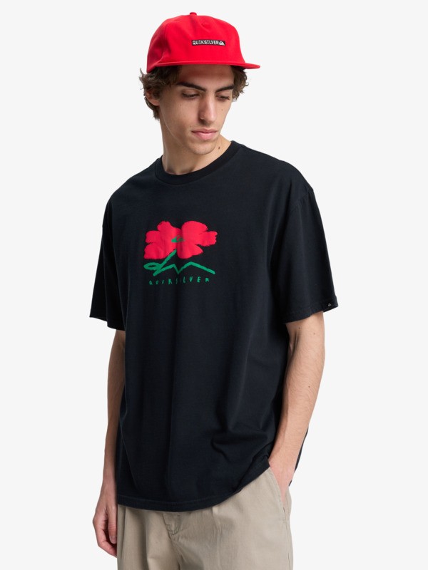 Quiksilver - Structured Flower - Camiseta de manga corta Negro Hombre