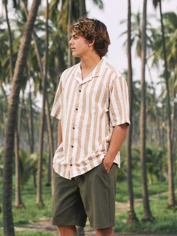 Quiksilver - Sunset Song - Camisa de Manga Corta Blanco Hombre