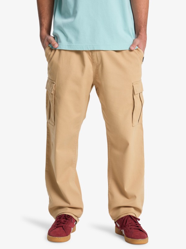 Quiksilver - Taxer Regular - Pantalón cargo Beige hombre