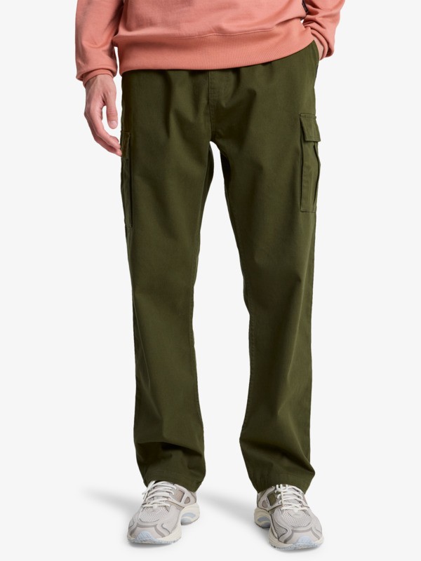 Quiksilver - Taxer Regular - Pantalón cargo Verde hombre