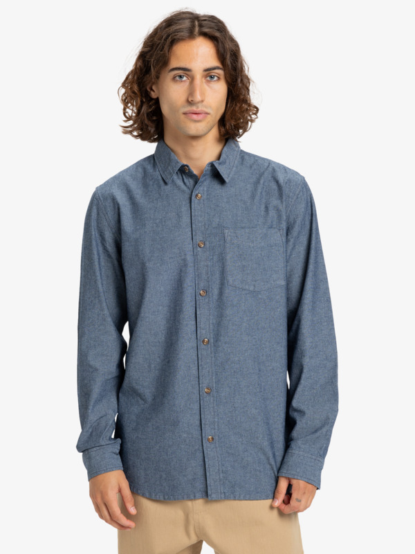 Quiksilver - Yosemite Chambrayls - Camisa de manga larga Azul hombre
