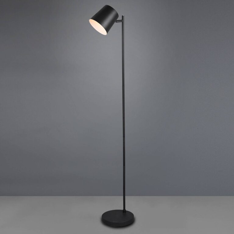 Reality Leuchten Lámpara pie LED Blake, batería, atenuable, negro