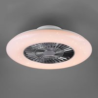 Reality Leuchten Ventilador de techo LED Visby Ø 60cm Tunable White