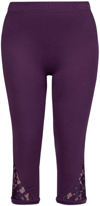 Red by EMP Leggins de RED by EMP - Leggings con detalles de encaje - S XXL - para Mujer - Lila