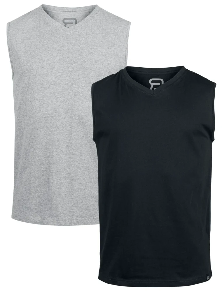Red by EMP Top tirante ancho de RED by EMP - Pack 2 chalecos - S XL - para Hombre - negro/gri