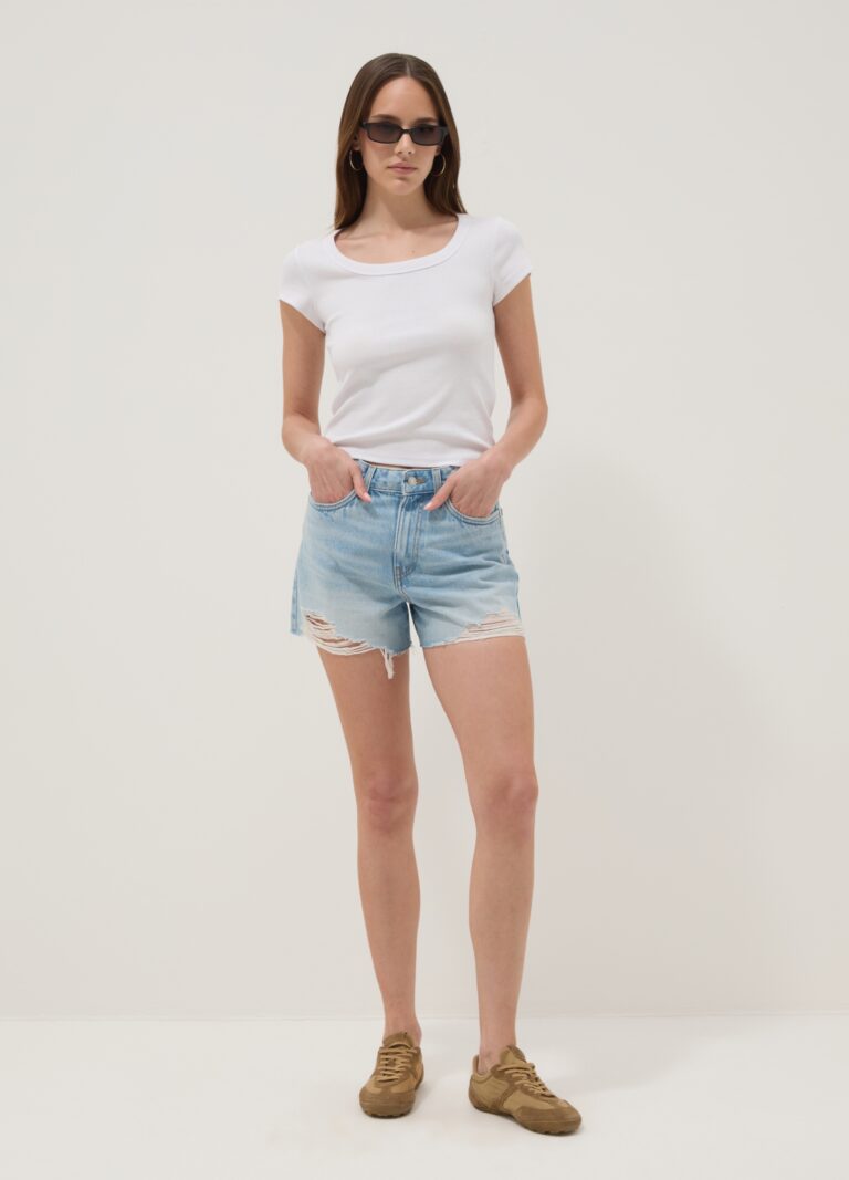 Republic OF DENIM Short Vaquero Azul Claro 100% Algodón, Mujer, Azul Claro, Talla: 34