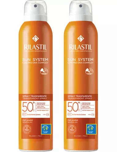 Rilastil SUN SYSTEM Duplo Spray Transparente SPF50+ 2x200 m