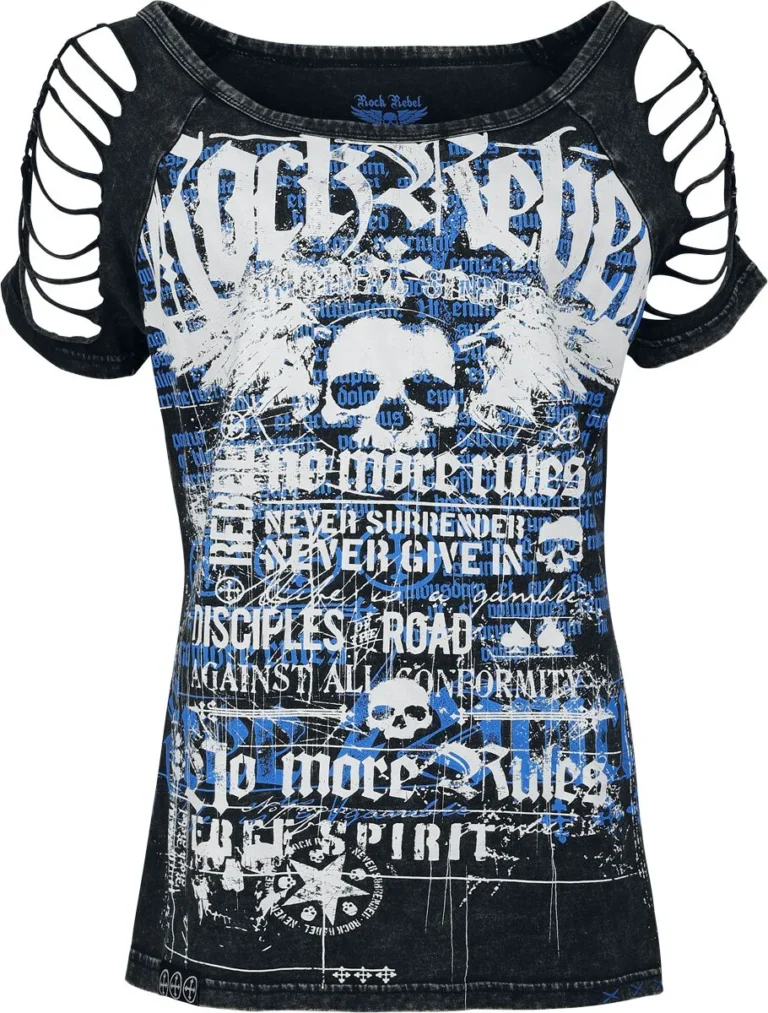 Rock Rebel by EMP Camiseta de Rock Rebel by EMP - Camiseta Original Sinners - S XXL - para Mujer - Gri