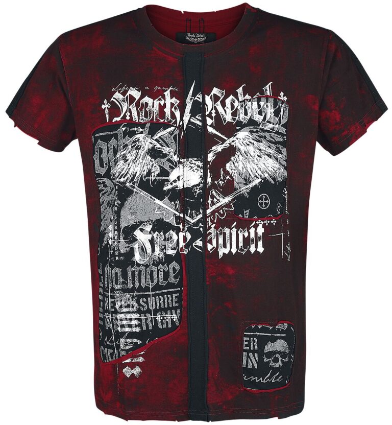 Rock Rebel by EMP Camiseta de Rock Rebel by EMP - Rebel Soul - S XXL - para Hombre - Burdeo
