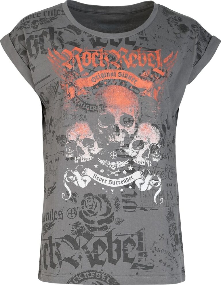 Rock Rebel by EMP Camiseta de Rock Rebel by EMP - S XL - para Mujer - Gri