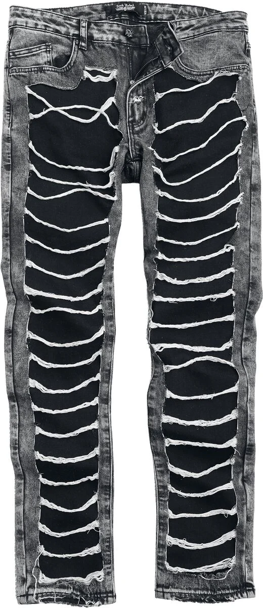 Rock Rebel by EMP Tejanos de Rock Rebel by EMP - Jared (Sim Fit) - W30L32 W34L34 - para Hombre - Negro