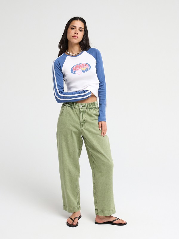 Roxy Break My Soul - Pantalón de cintura elástica Verde Mujer