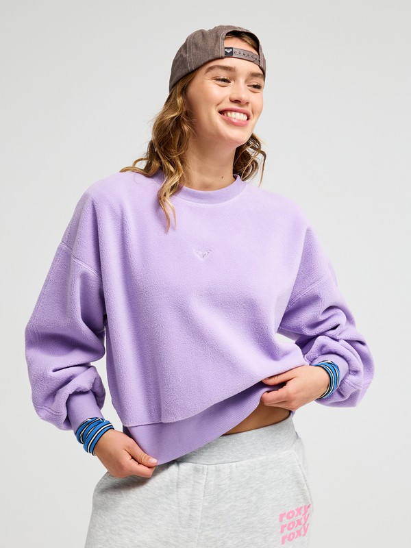 Roxy Chill Story - Polar de sherpa Morado Mujer