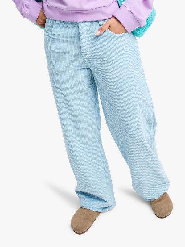Roxy Dawn Patrol Corduroy - Pantalón de Pana Azul Mujer