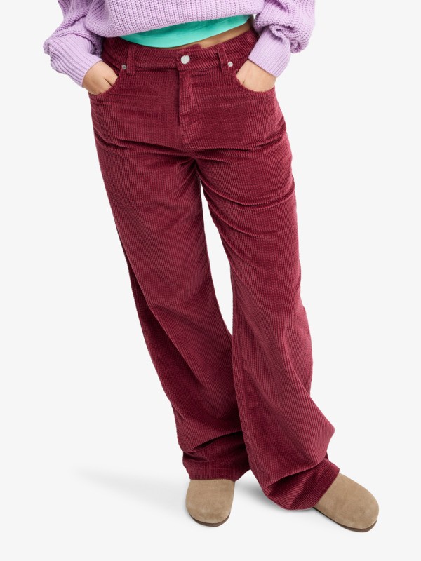 Roxy Dawn Patrol Corduroy - Pantalón de Pana Rojo Mujer