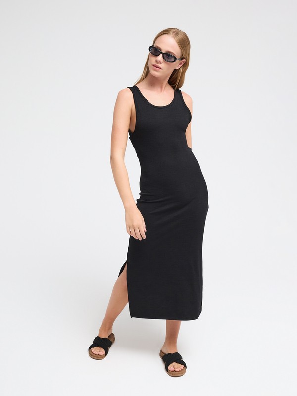 Roxy Good Keepsake - Vestido de Longitud Media Negro Mujer