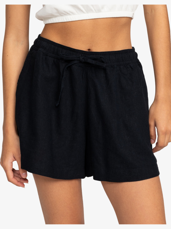 Roxy Lekeitio Break - Short de playa con cintura elástica Negro Mujer