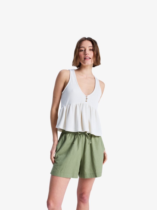 Roxy Lekeitio Break - Short de playa con cintura elástica Verde Mujer