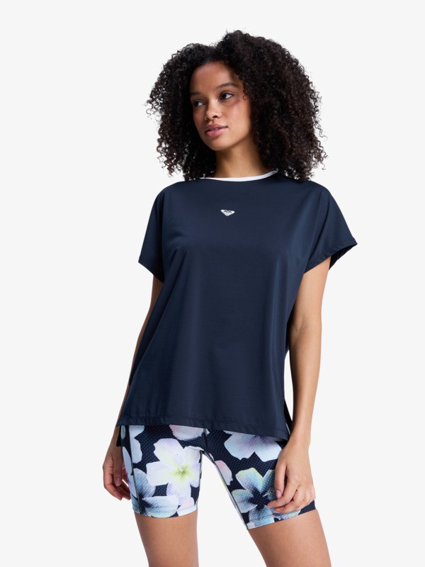 Roxy Move Free 2 - Camiseta de entrenamiento de manga corta Negro Mujer