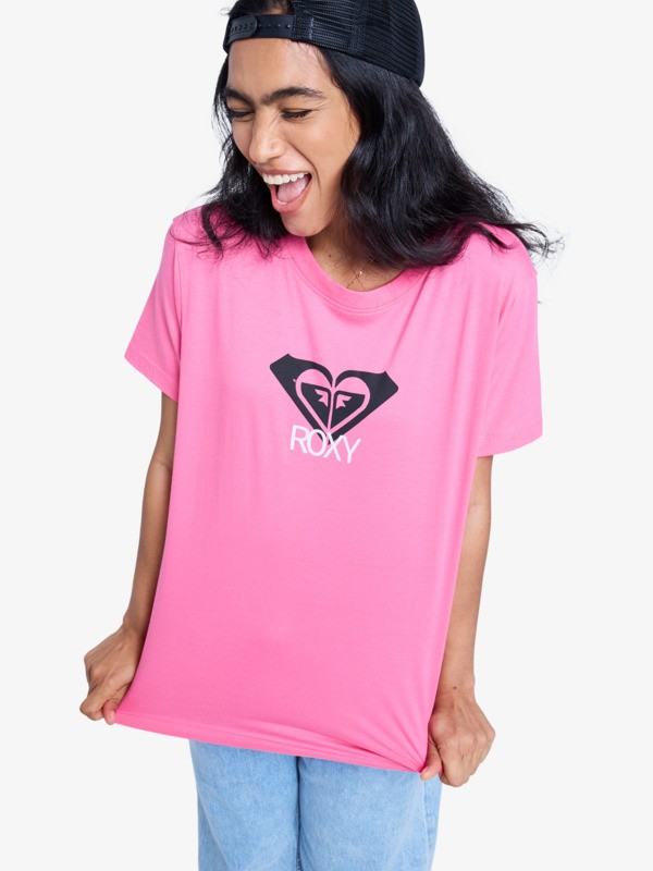Roxy Ocean Road Art - Camiseta de manga corta Rosa mujer