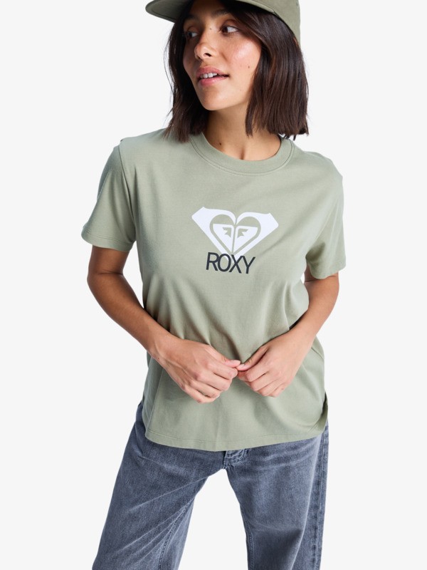 Roxy Ocean Road Art - Camiseta de manga corta Verde mujer