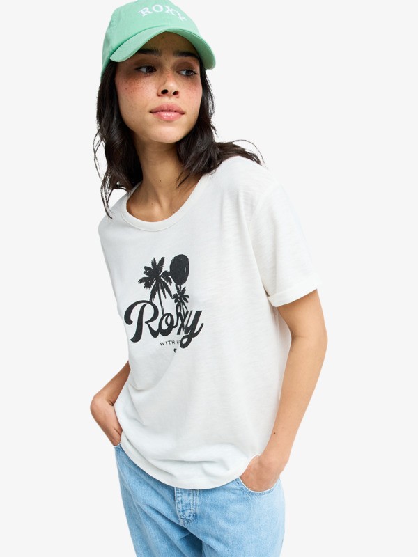 Roxy Oceanwave Regular Slub - Camiseta de manga corta Blanco Mujer