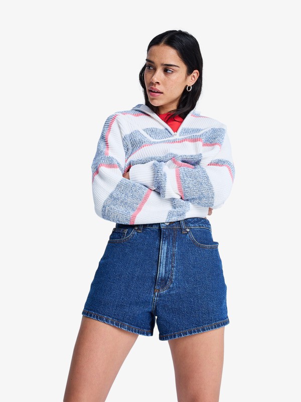 Roxy Offshore Mid Ocean Blue - Short Vaquero Azul Mujer