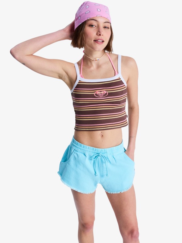 Roxy Scenic Route - Short con cintura elástica Azul Mujer