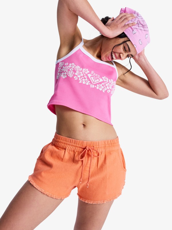 Roxy Scenic Route - Short con cintura elástica Naranja Mujer