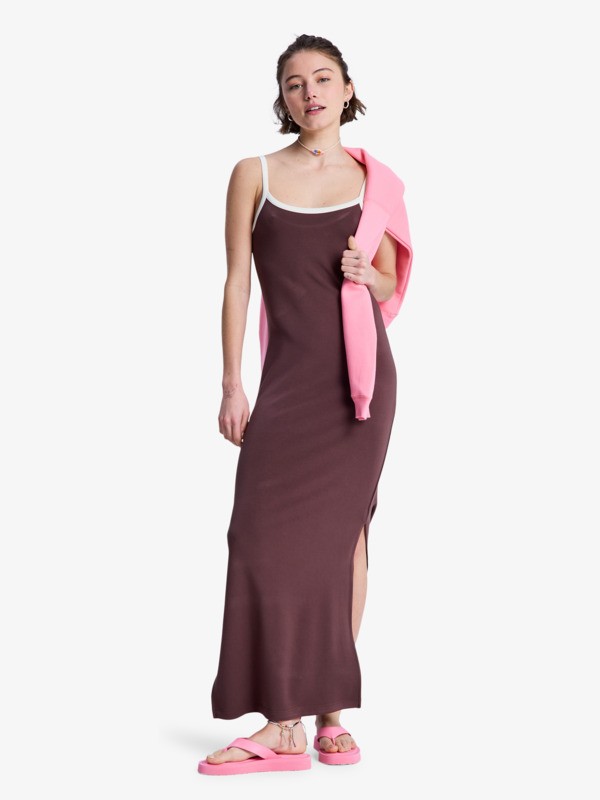 Roxy Sugar Sands Maxi - Vestido de Tiras Marrón Mujer