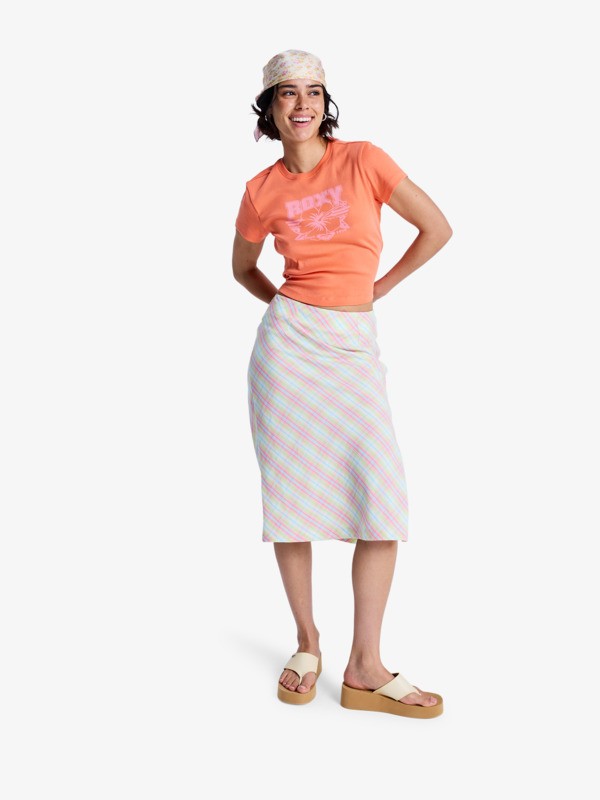 Roxy Summer Delight - Falda de medio largo Blanco Mujer