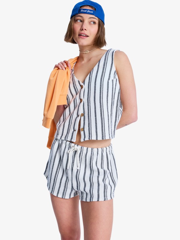 Roxy Sunkissed Spirit - Short de cintura elástica Blanco Mujer