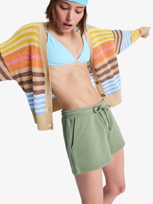 Roxy Surf Stoked - Short con cintura elástica Verde Mujer