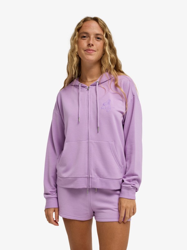 Roxy Surfing By Daylight - Sudadera con Capucha y Cremallera Morado Mujer