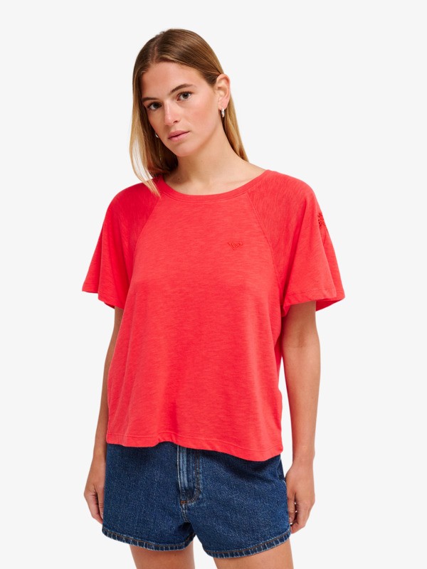 Roxy Time For Palm Tree - Camiseta de manga corta Rojo Mujer